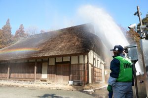 消化訓練が行われた大和市郷土民家園（同市上草柳）