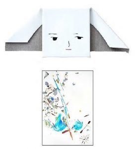 展示される原氏の作品