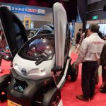 展示された電気自動車