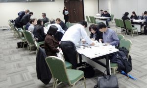 熱の入ったプレゼン＝台北市