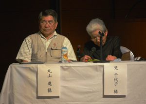 当時の様子を話す丸山さん（左）と梵さん