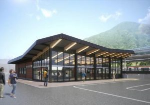 前回かい修治のデザインを生かした駅舎