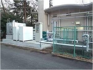 開発センターに導入した自社開発の「水熱利用システム」