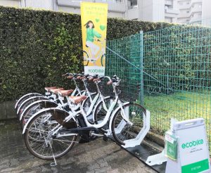 中央林間4丁目に設置されたサイクルポート