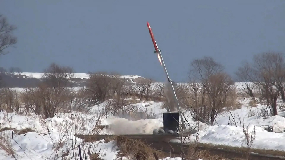 大樹町で打ち上げられた東海大のロケット