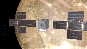 木星圏に到達したJUICE探査機のイメージ＝JAXA提供